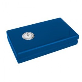 HUMIDOR TRAVEL PARK LANE PARA 5 PUROS COLOR AZUL RETRO BRILLANTE