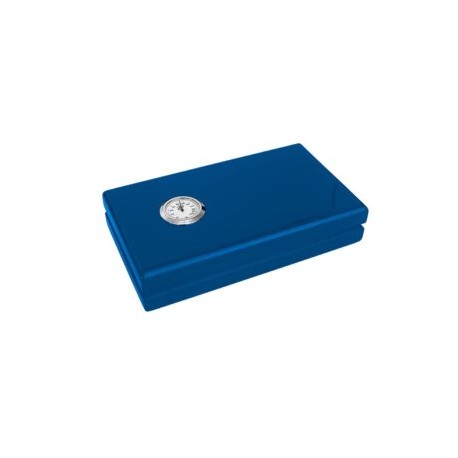 HUMIDOR TRAVEL PARK LANE PARA 5 PUROS COLOR AZUL RETRO BRILLANTE