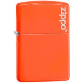 ENCENDEDOR ZIPPO NEON NARANJA CON LOGO ZIPPO