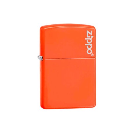 ENCENDEDOR ZIPPO NEON NARANJA CON LOGO ZIPPO