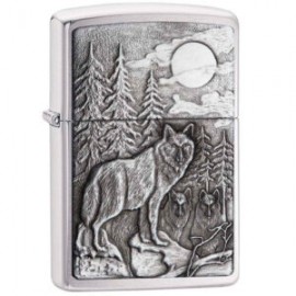 ENCENDEDOR ZIPPO CROMADO MATE EMBLEMA TIMBERWOLVES