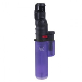 ENCENDEDOR SKY TORCH SOPLETE CON CUELLO MOVIL Y BOTON DE BLOQUEO COLOR MORADO