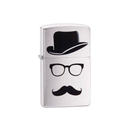 ENCENDEDOR ZIPPO SOMBRERO, LENTES Y BIGOTE