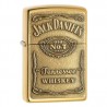 ENCENDEDOR ZIPPO BRONCE BRILLANTE JACK DANIELS EMBLEMA LABEL BRASS