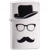 ENCENDEDOR ZIPPO SOMBRERO, LENTES Y BIGOTE