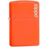 ENCENDEDOR ZIPPO NEON NARANJA CON LOGO ZIPPO