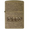 ENCENDEDOR ZIPPO CON LOGO DE LATON ANTIGUO