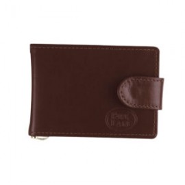 BILLETERA PARK LANE DE PIEL CON MONEY CLIP COLOR CAFE