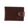 BILLETERA PARK LANE DE PIEL CON MONEY CLIP COLOR CAFE