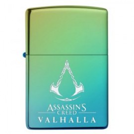 ENCENDEDOR ZIPPO DISEÑO ASSASSIN’S CREED VALHALLA COLOR VERDE AZULADO