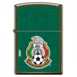 ENCENDEDOR ZIPPO VERDE MATE SELECCION NACIONAL MEXICANA