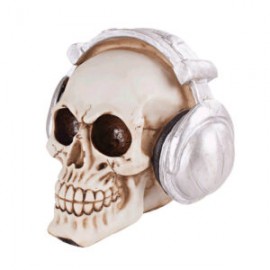 FIGURA CALAVERA CON AUDIFONOS 12.3 CM