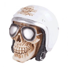 FIGURA CALAVERA CON CASCO BLANCO